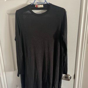 Free People Beach Long Sleeve Open Back Dress